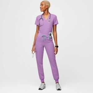Figs Lilac Dawn Top And Pants Scrub Set Size Sm